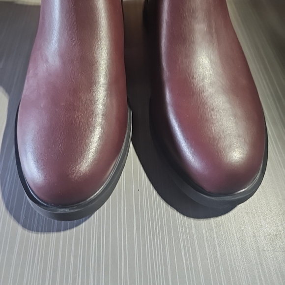 Camper Iman Ankle Boots Burgundy Leather Unisex Size Men 6.5/Wmn 8.5 EU 36 New - Picture 3 of 12